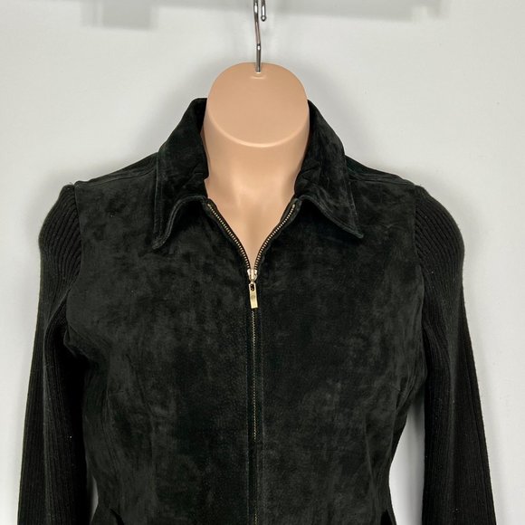 Vintage AMI Womens Washable Suede Jacket Full Zip New Old Stock size Petite XL - Picture 2 of 12